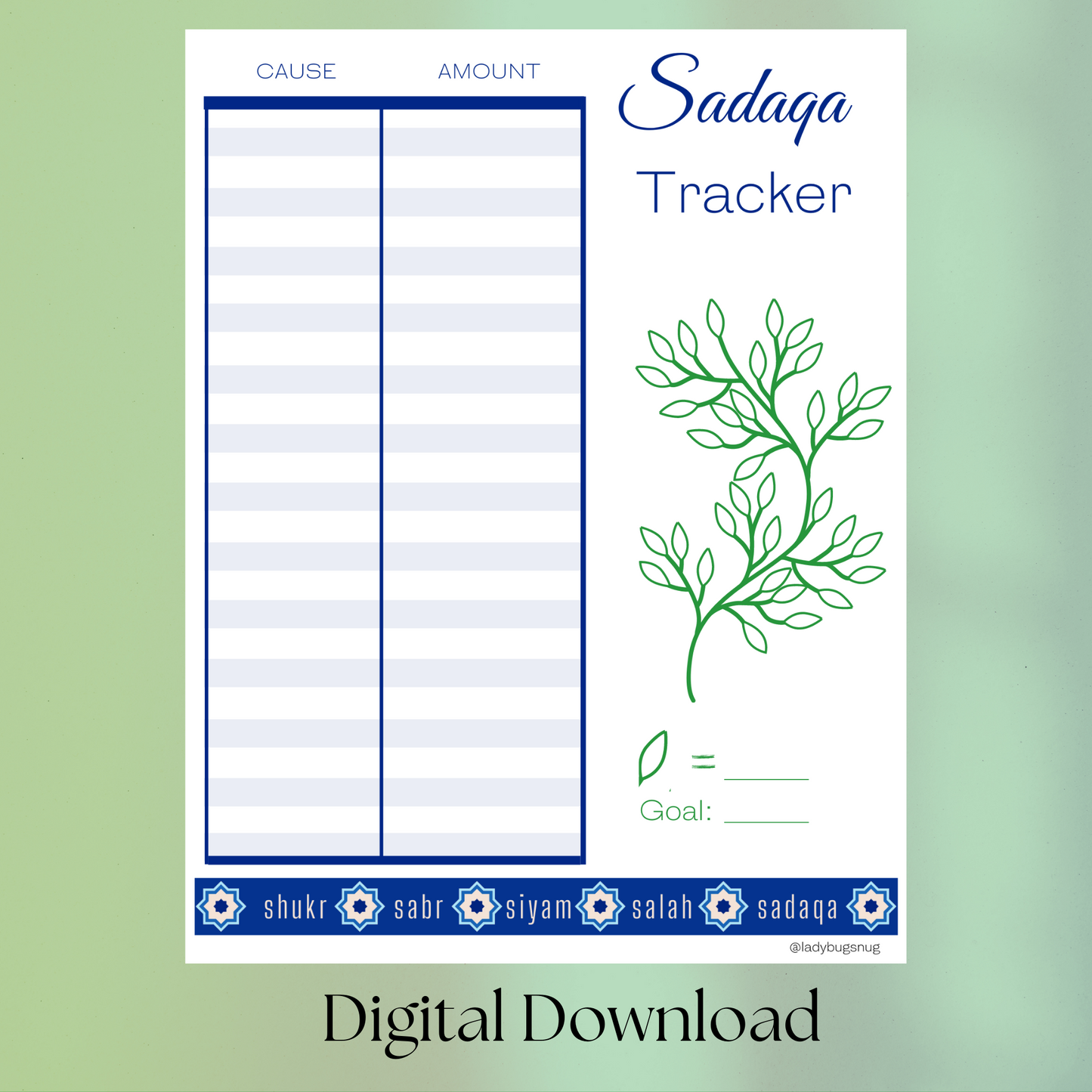 Charity Tracker Digital Download