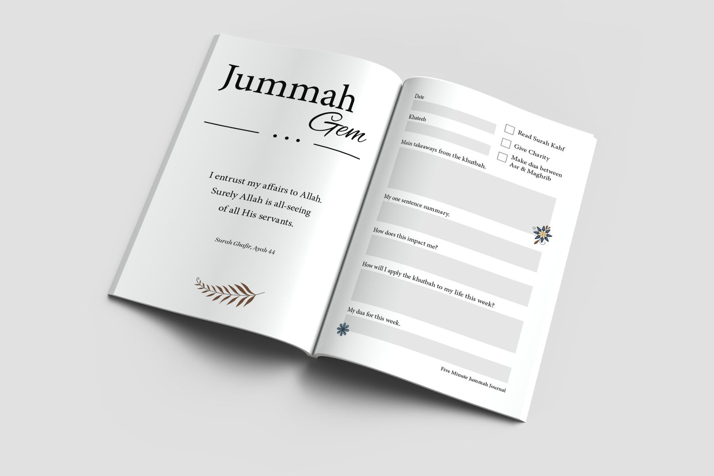 Five Minute Jummah Journal